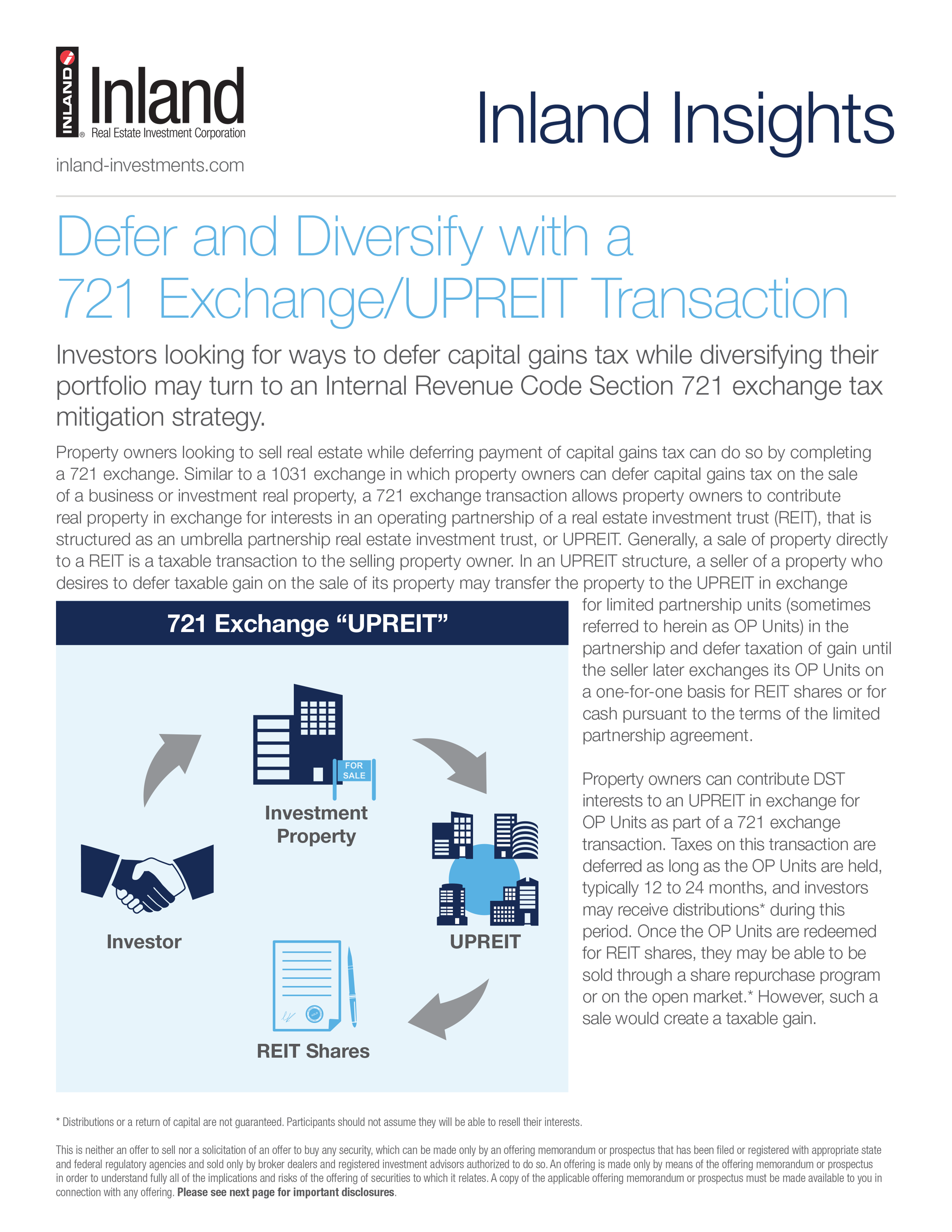 Defer and Diversify with a 721 ExchangeUPREIT Transaction | Beautyshot